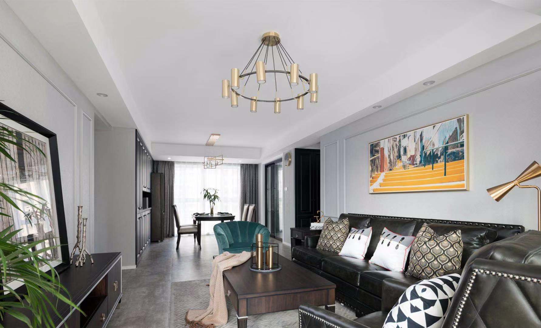 116平現(xiàn)代三居室，一抹橘色的優(yōu)雅